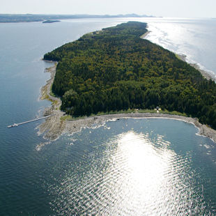 Vue aérienne de l’île Saint-Barnabé